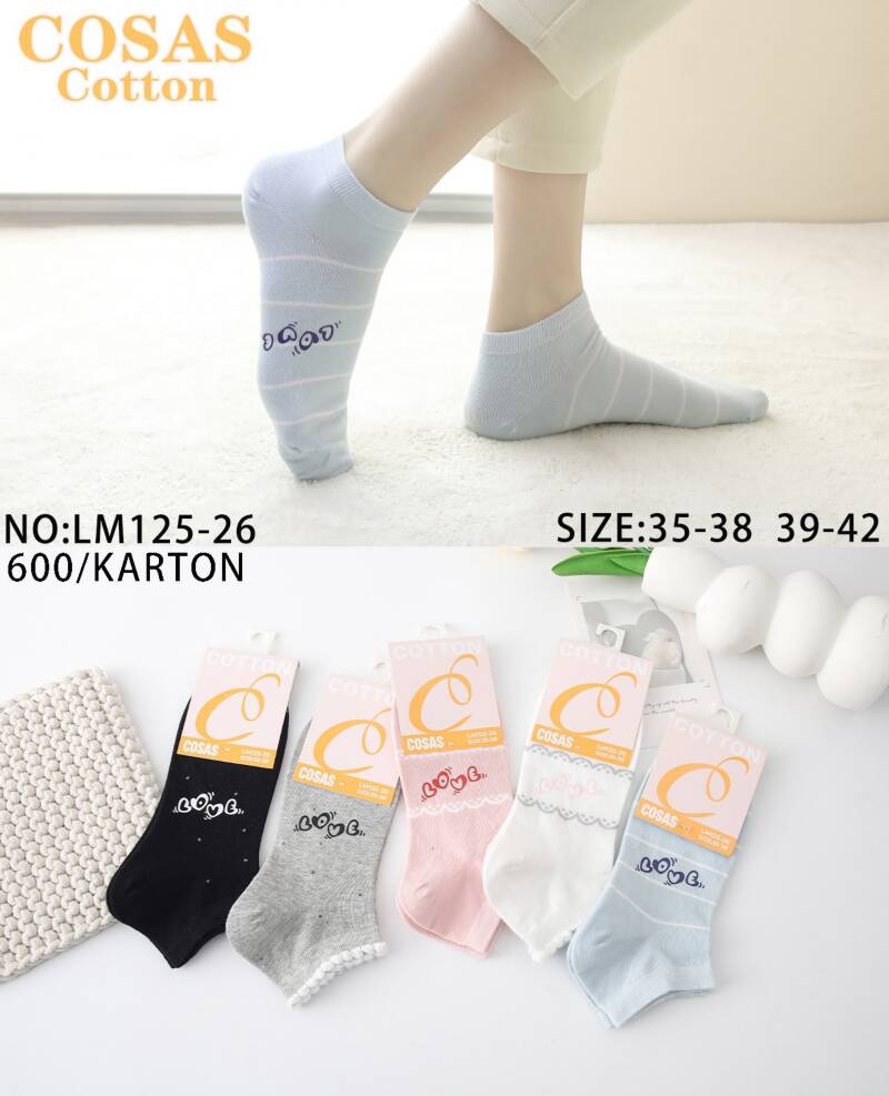 Skarpety damskie Roz 35-42, Mix kolor Paczka 40 szt